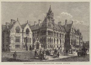 Manchester Illustrated, de Assize Courts door Walter Granville Smith